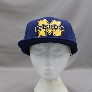 Michigan Wolverines Hat (VTG) - Screened Big M Graphic - Adult Snapback